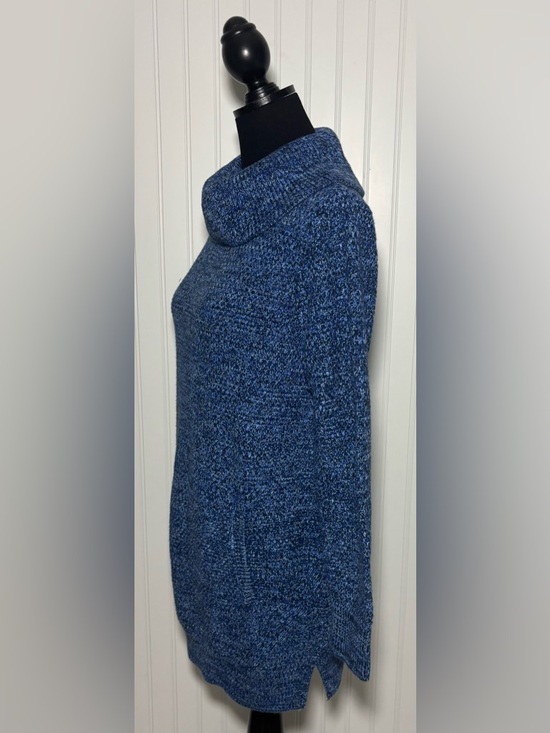 Duluth Trading Co. Women\'s Heritage Cowl Neck Tunic Sweater Size Medium Blue